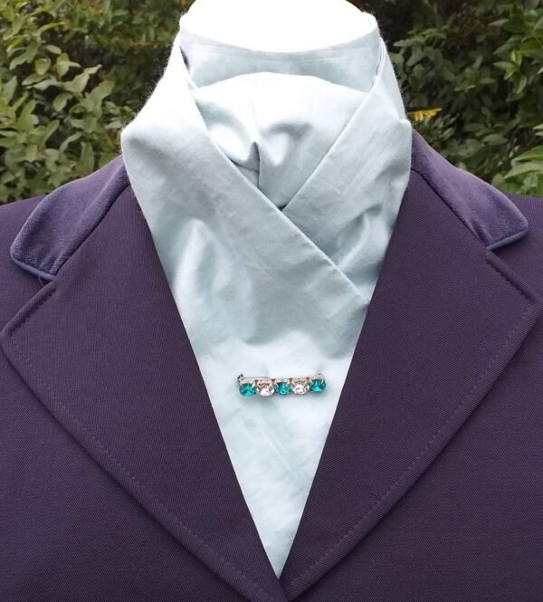 Green Glazed Seersucker Self Tie Stock tie