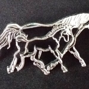 Mare and foal brooch stock pin