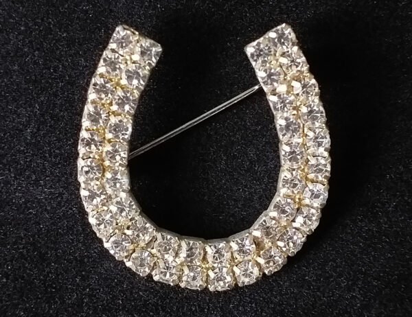 horse shoe stock pin brooch