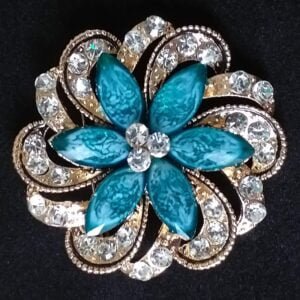 swirl teal stock pin